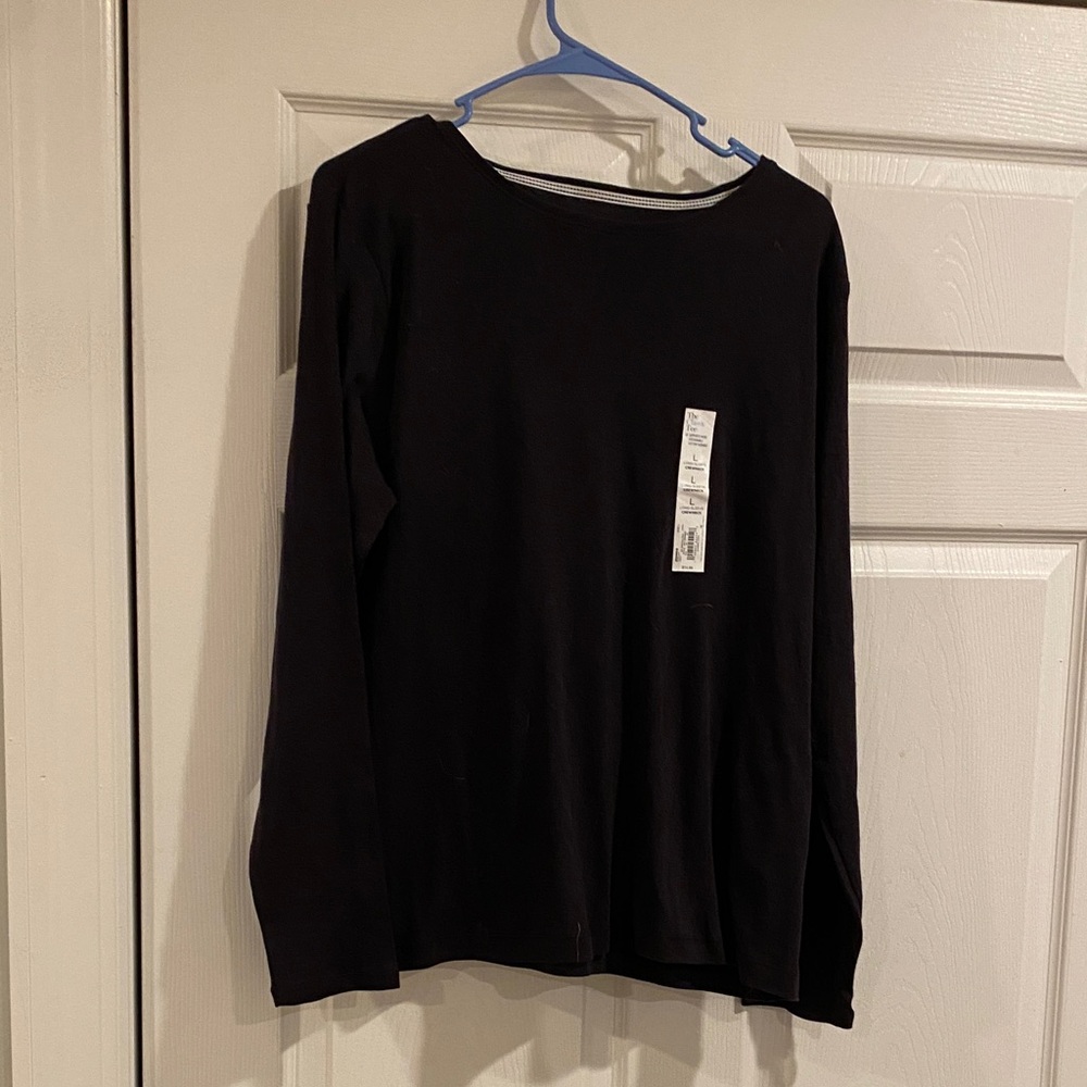 Croft & Barrow Black Long Sleeve Top